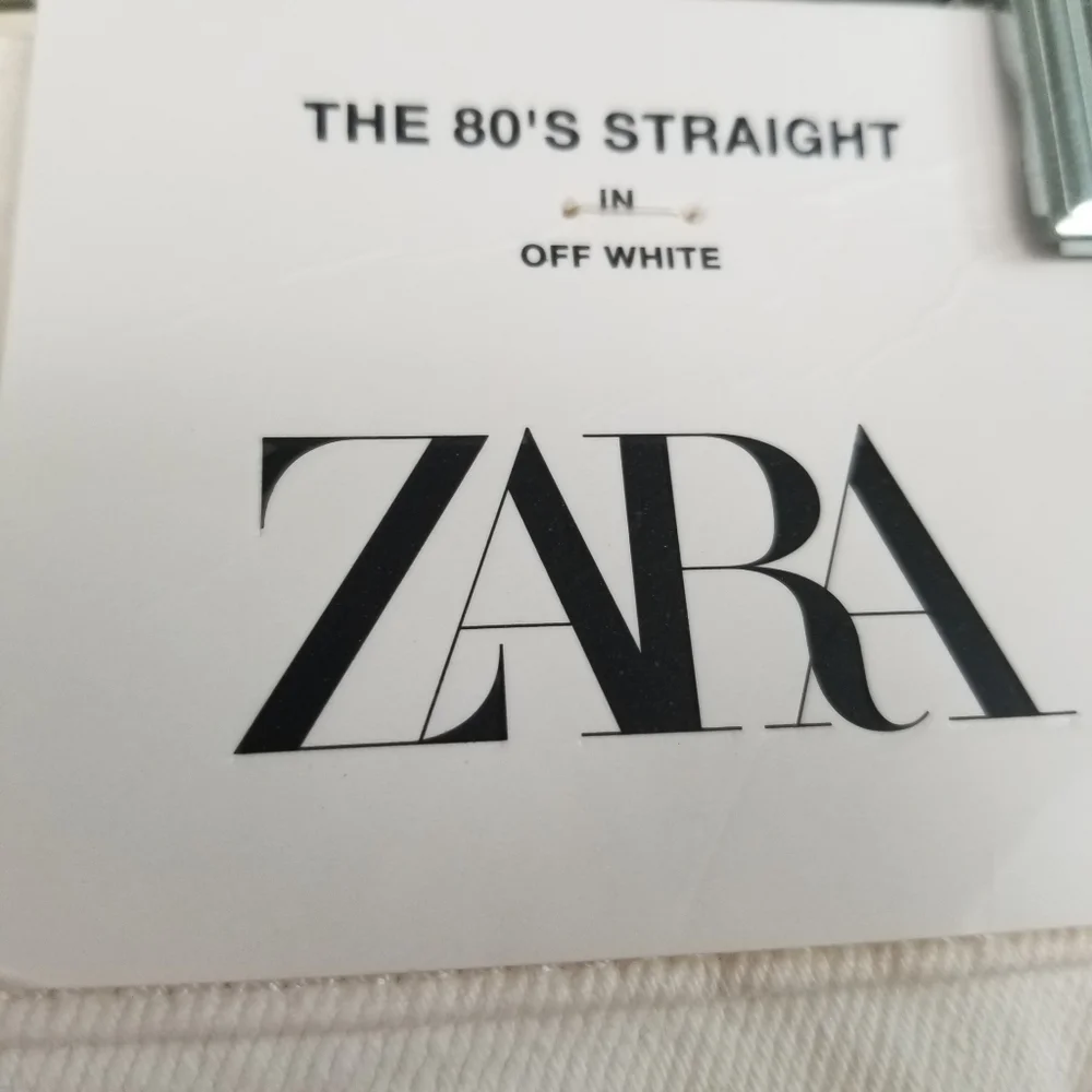 Zara 80's Straight High Rise Button Fly Jeans Size 4 NWT - Picture 5 of 6